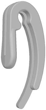 100 Stk. Gardinendoppelhaken (605) - Doppelhaken kurz für Faltenbänder und Ösengleiter